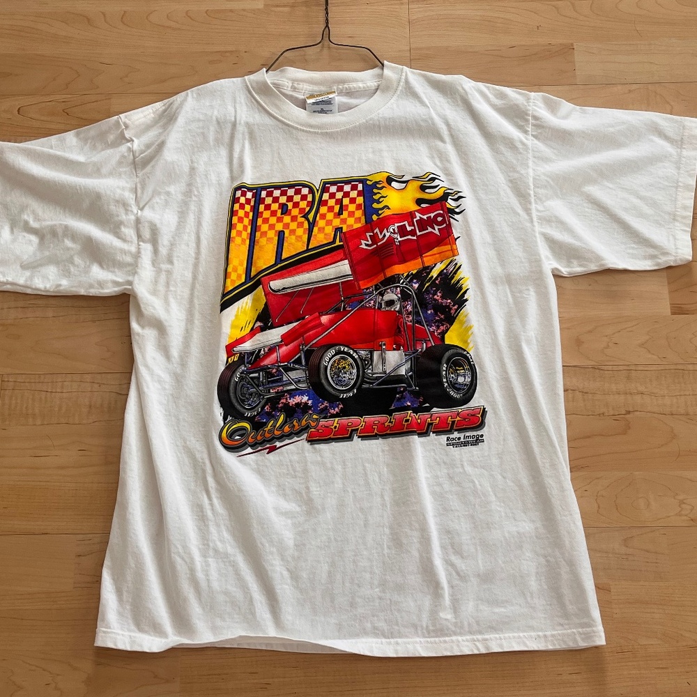 Vintage Santee Gold IRA Outlaw Spirits Tshirt XL Midget Racing 100% Cotton